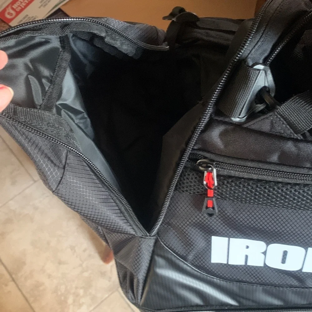 New Ironman Black and Red duffel Bag W/cooler